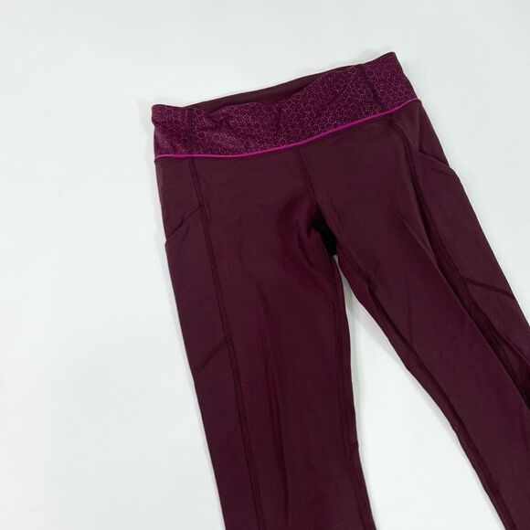 lululemon athletica Swift Speed Tight Leggings Womens 6 Burgundy Pink High Rise - Picture 7 of 13